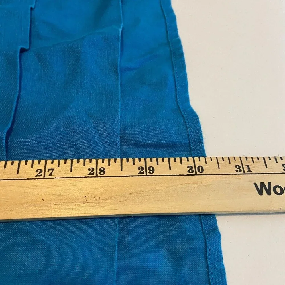 J Jill Womens L Love Linen Button Front Shirt Blue Long Sleeve Lightweight Top - Picture 8 of 9